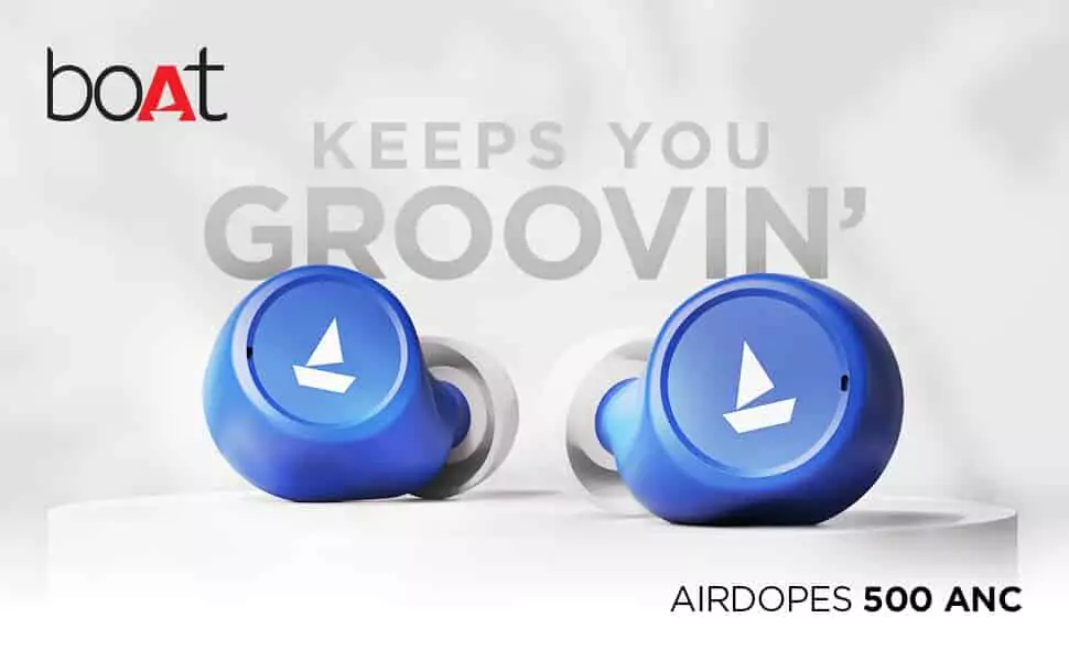 zopic Boat Airdopes 500Anc Bluetooth Truly Wireless in Ear Earbuds with 35Db Hybrid ANC, Detection, with Mic with Enx Tech, Upto 28 Hrs Playback, ASAP Charge, Ambient Mode zopic