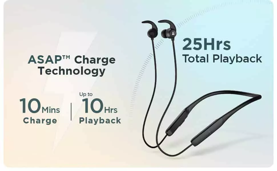 boAt Rockerz 255 Neo Bluetooth Wireless In Ear Earphones Neckband With Mic With Enx Tech, Magnetic Smartbuds Upto 25 Hours Playback Asap Charge Beast Mode With Dual Pairing 12Mm Drivers And Ipx6 | zopic