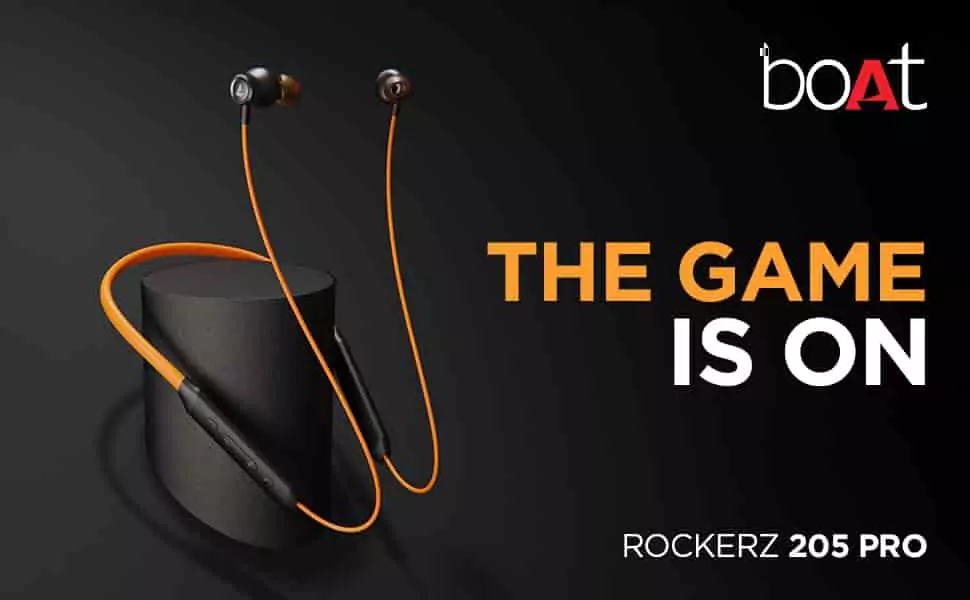 zopic neckband boAt Rockerz 205 Pro with Beast Mode 30 Hours Playtime, ASAP Charge, 10mm Drivers, Dual Pairing & IPX5 Bluetooth Wireless in Ear Earphones with Mic neckband