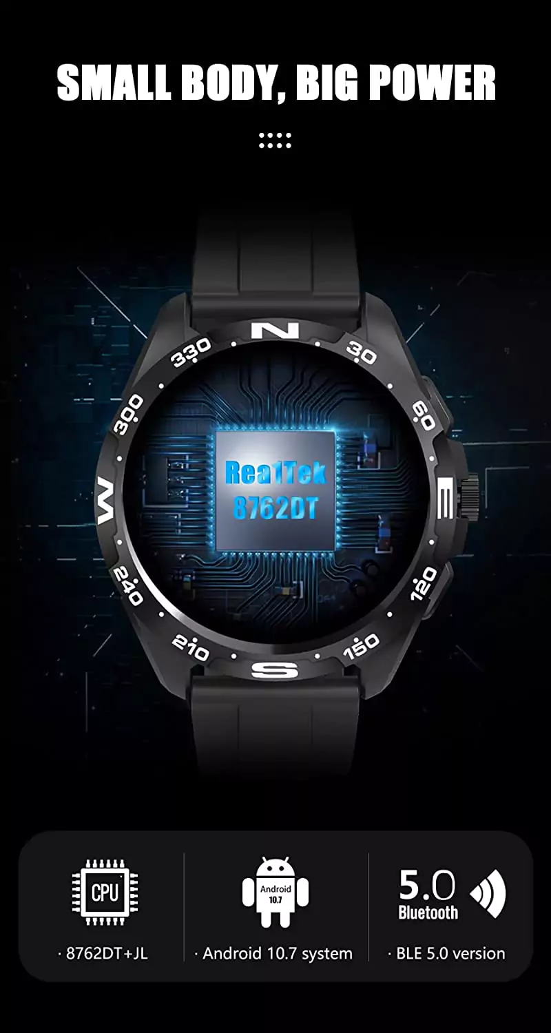 Minix Prime Smartwatch 1.32 inch Semi Amoled Bluetooth Calling, Password Lock, Split Screen, IP67 Waterproof, Long Battery Life, HD Sound Quality | zopic