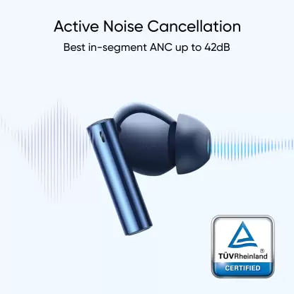 realme Buds Air 3 TWS Earbuds Battery 30 H Fast Charge & Active Noise Cancellation (ANC) Bluetooth Headset True Wireless, Charging time 1 H | zopic