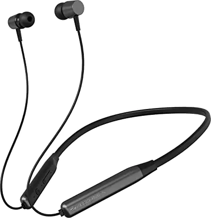 Zebronics Zeb Evolve Neckband Wireless Bluetooth in Ear, 17H Playback, Rapid Charge, Dual Pairing, Magnetic earpiece,Voice Assistant with Mic | zopic