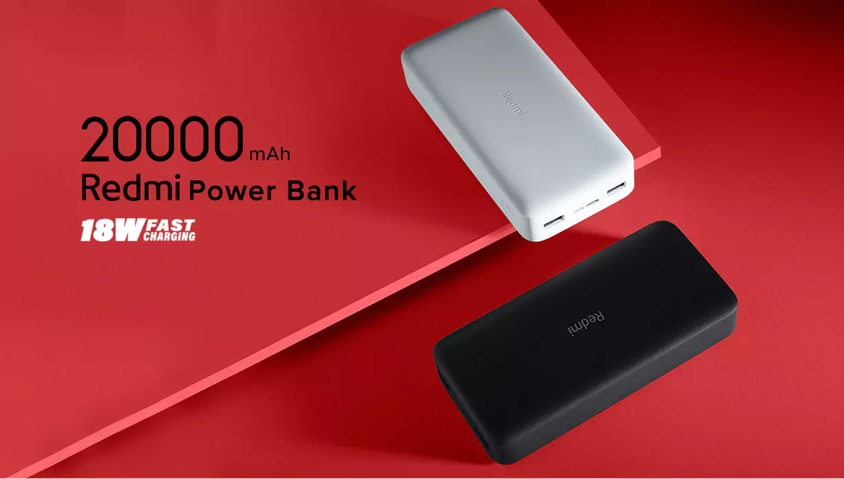 zopic Redmi 20000mAh Powerbank, USB Type C, Micro USB Ports, Dual USB Output, 18W Fast Charging, Low Power Mode