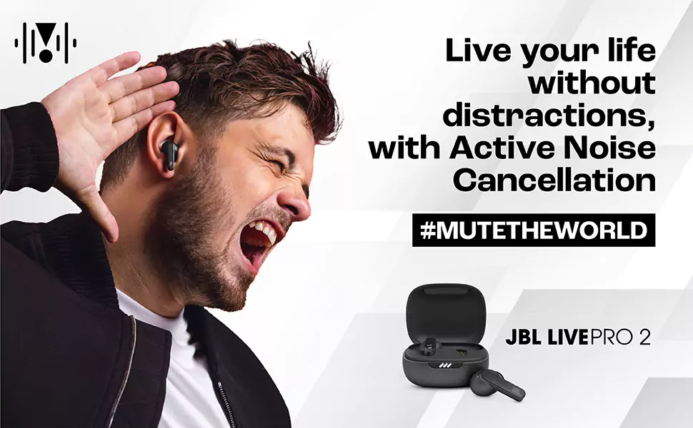 JBL Live Pro 2 Headphones, Black, JBLLIVEPRO2TWSBLK